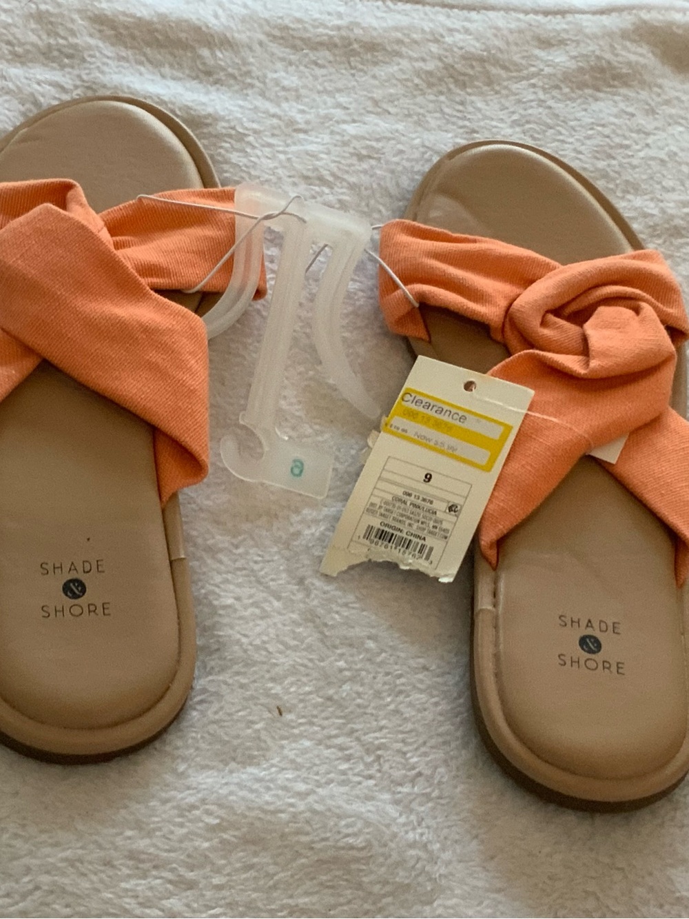 Shade & Shore Coral Twist Knot Slide Sandals - Women's sku 4006